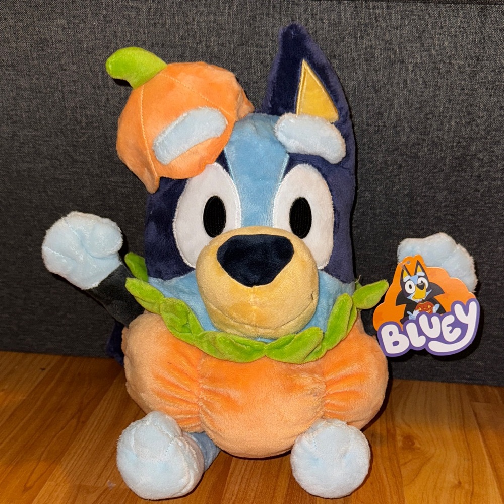 Bluey kids baby Halloween pumpkin stuffed‎ plush toy new